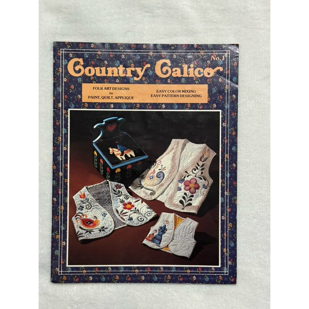 Country Calico 1 Doxie Keller Decorative Quilting Painting Pattern Book Folk Art